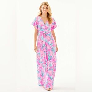 Lilly Pulitzer Jessi Maxi Dress Pinking Positive